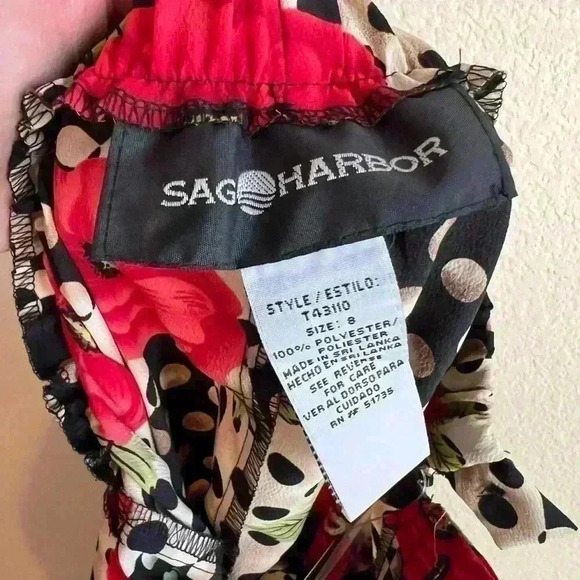 NWT vintage maxi skirt by sag harbor size 8 Flower Anemone Rockabilly Boho 90s - Picture 3 of 5